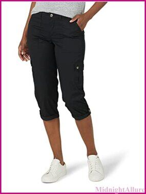 Lee Ultra Lux Comfort Flex-to-Go Cargo Capri Pants Relaxed Fit Women's